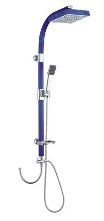 Panel de Ducha con Teléfono y Rociador Superior Azul