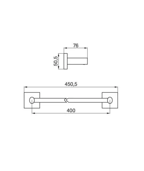 Toallero Barral Cromado FV Línea Melody 40 cm - Imagen 2