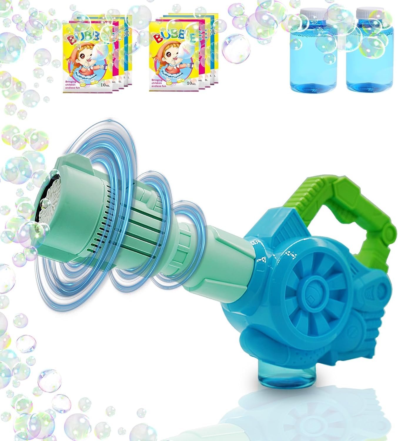 Pistola Burbujera Eléctrica Bubble Machine Gun con Luz