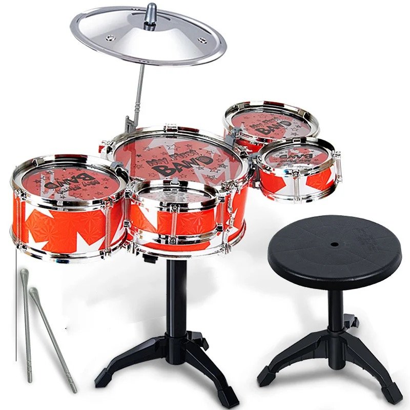 Batería Musical Infantil con Banqueta